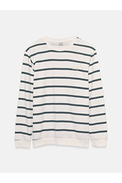 LC Waikiki Crew Neck Striped Boys' Sweatshirt
