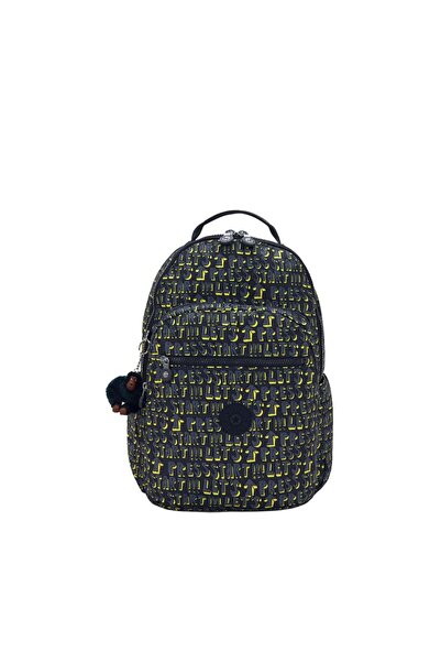 Kipling حقيبة ظهر كبيرة من سيول لاب مطبوعة عليها Lets Play KI58161LH