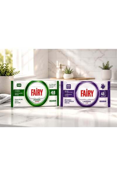 Fairy مناديل تنظيف الأسطح والأرضيات - قطعتان (معطرة برائحة اللافندر وذات قوة ...