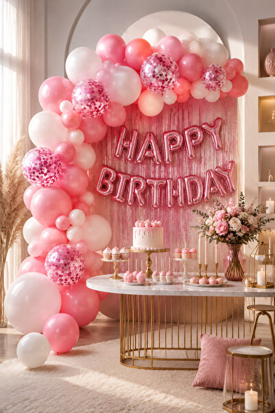 Generic Brand Happy Birthday Party Decorations Set 73 Pieces, Pink or Blue, C...