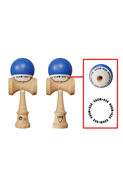 OEM Kendama KROM USA Albastra inchis ,18, 5 cm, Base cup, Cupe mari si set at...