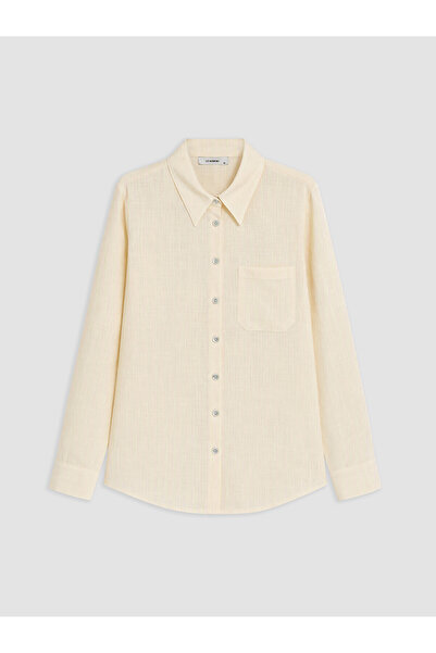 LC Waikiki Nevavm Women's Linen Blend Shirt with a Difference