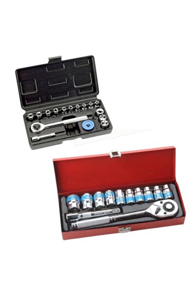 OEM Kit tubulare, marime 18-24mm, clichet 1/2 inch, 12 piese, + 1 trusa 13 tu...