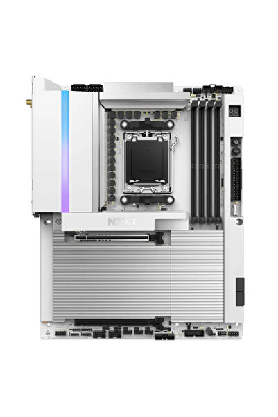 Nzxt N9 X870E 8000MHz(OC) DDR5 Soket WIFI7 AM5 M.2 HDMI RGB Beyaz ATX Anakart