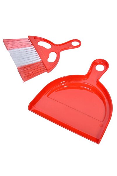 BAMI NETWORK Set faras si perie plastic rosu pentru curatenie eficienta