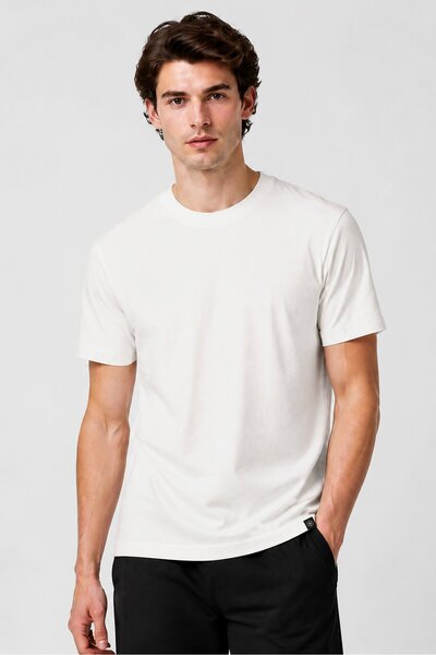 gaiam Men Slim Fit Short Sleeve Training T-Shirt, White