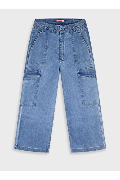 Energiers Παντελόνι τζιν cargo κορίτσι "Blue denim" μπλε