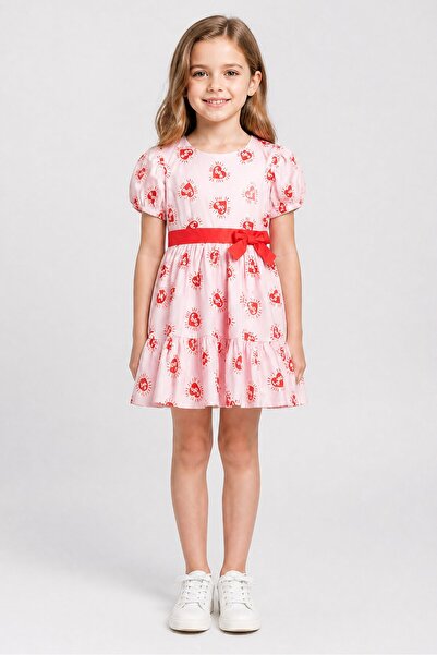 Catimini Kids Girl Allover Print Dress, Multicolor