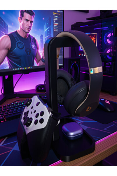 Fullment Çok Fonksiyonlu Kulaklık ve Gamepad Standı – Masaüstü Oyun Kolu Kula...