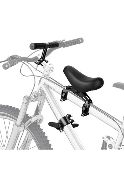 STARSTAR Child Bicycle Seat Rear Mounted with Pedals Handlebars Ergonomic Black