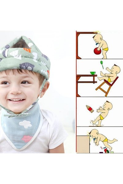 BUYNUK Adjustable Baby Safety Head Protection Helmet | Soft Toddler Anti-Fall Head Guard Cushion Cap | Shockproof Protective Helmet for Crawling & Walking Babies