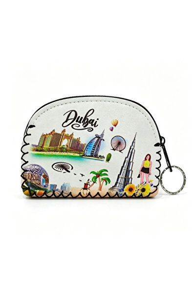 ARIANA Dubai Tourist Scenery Compact Coin Purse, Lightweight Zippered Keychai...