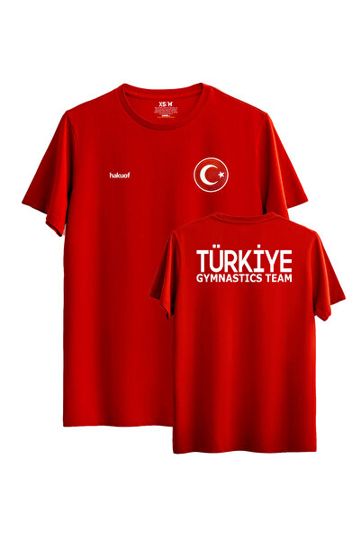 hakuof Original Turkish Flag Cotton Gymnastics National Team T-Shirt