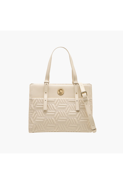 U.S. Polo Assn. US POLO ASSN. Quilted Tote Bag with Detachable Strap