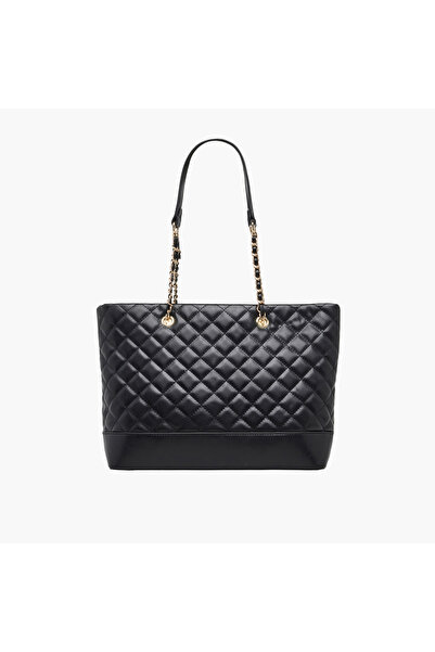 Adore Quilted Tote Bag with Zip Closure