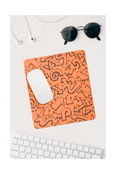 HobiShop Soyut Desenli Bilek Destekli Mouse Pad | Kaymaz Tabanlı Mousepad | Ofis ve Oyuncu Mouse Altlığı