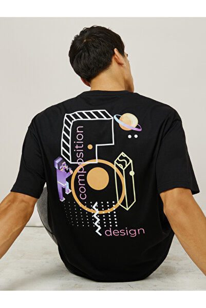 Styli Back Graphic Print Oversized T-Shirt