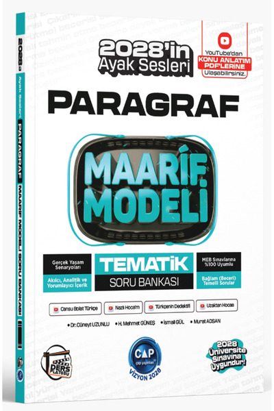 Çap Yayınları Üniversiteye Hazırlık Paragraf Ders Platosu Maarif Modeli Temat...