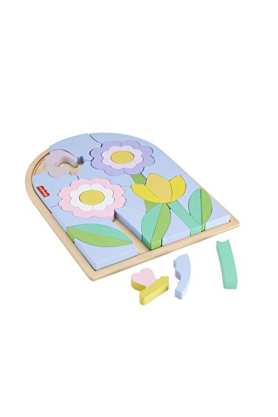 FISHER-PRICE BABY Puzzle din lemn pentru copii cu flori HXT97 Fisher Price