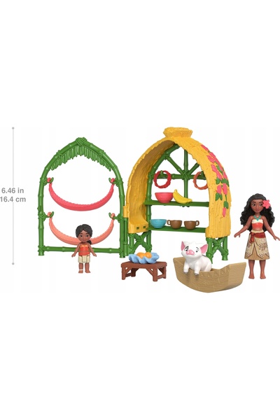 Disney VAIANA 2 SET CASETĂ DE SAT VAIANA ȘI SIMEA PUA PIG + 11 ACCESORII
