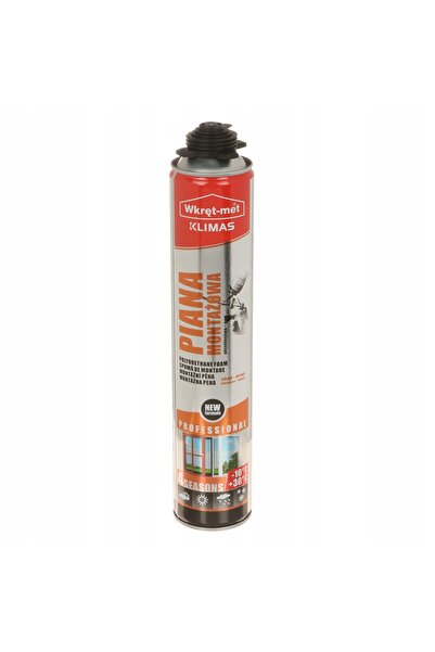 NO BRAND Spumă de montaj cu expansiune redusă, recipient 750 ml, WKRĘT-MET KL...