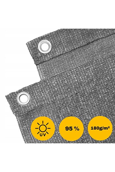 GoGarden Prelată de balcon 100x500 gri închis, covor protector cu accesorii p...