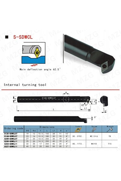 NO BRAND CUȚIT DE STRUNJIRE 10 SDWCL07 STÂNG DCMT07