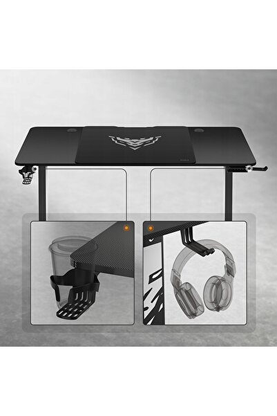 NO BRAND Birou reglabil pe înălțime Diablo Chairs X-TENSIO 1400 negru