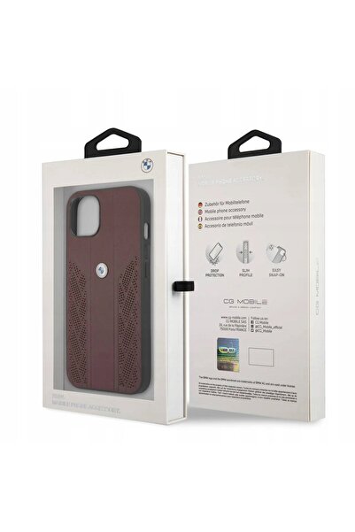 NO BRAND Husă perforată din piele curbată BMW pentru iPhone 13, Piele, Husă, ...