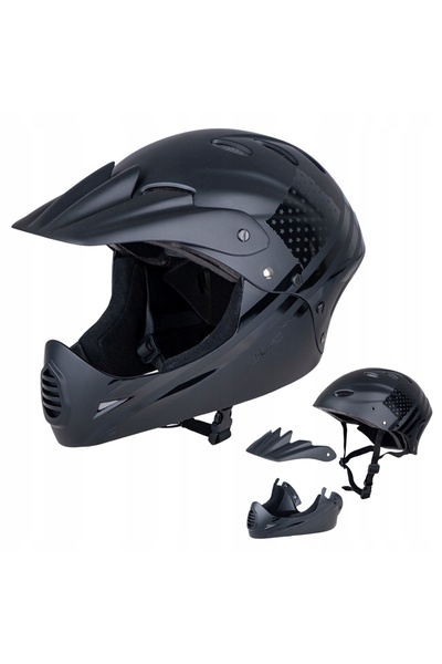 NO BRAND Cască MTB 2 în 1 Downhill Enduro W-TEC CAMPANERO NEGRU ROWEROWY SZCZ...