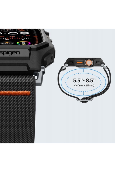 Spigen Husă cu curea Lite Fit Pro pentru Apple Watch Ultra 2/1 49mm, Negru