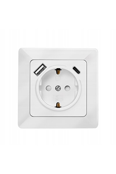 LogiLink Priză electrică încorporată USB-C Power Delivery 18W USB Albă