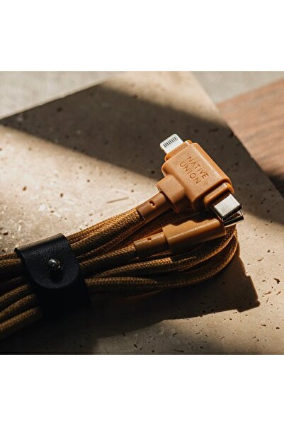 NO BRAND Native Union Belt Cable Duo Pro 2 în 1 Cablu USB-C - USB-C și Lightn...