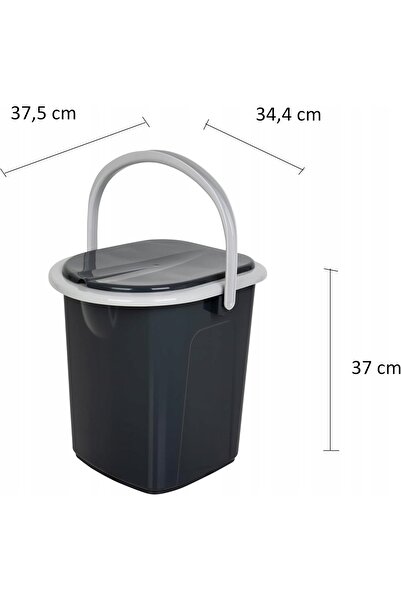BranQ Găleată WC portabilă de camping Kibel 22L cu clapetă