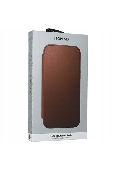 NO BRAND Husă flip din piele pentru iPhone 16 Plus Magsafe, stil Nomad Modern...