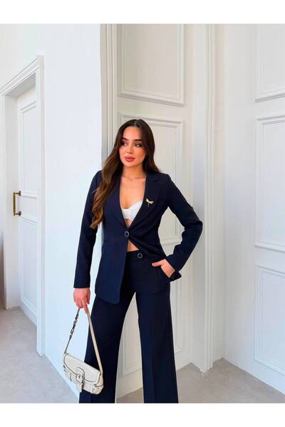 TrendButikBurada طقم نسائي مكون من سترة وبنطلون