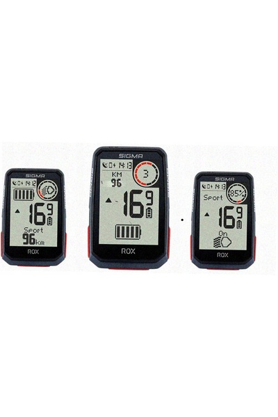 Sigma Sport Sigma Rox 4.0 Negru Set HR și GPS Ciclocomputer