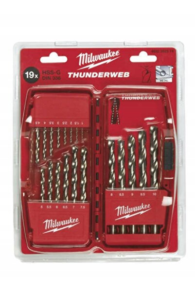 Milwaukee THUNDERWEB Burghie pentru metal HSS-G 1-10 mm (19 bucăți) 4932493869