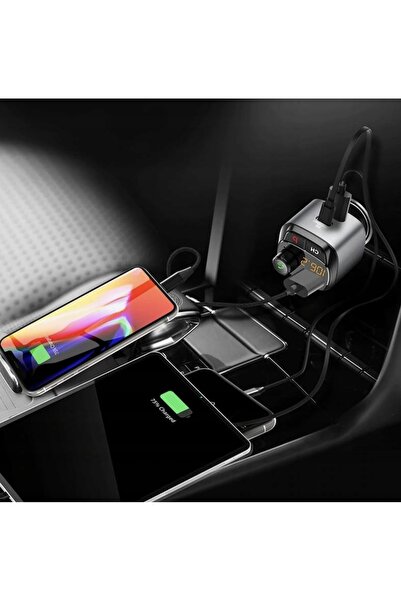 NO BRAND Transmițător FM auto Bluetooth Handsfree Încărcător QC 3.0