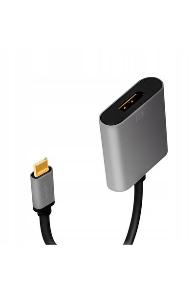 NO BRAND Adaptor LogiLink USB 3.2 USB-C la DisplayPort 4K 60FPS 15cm negru-gri