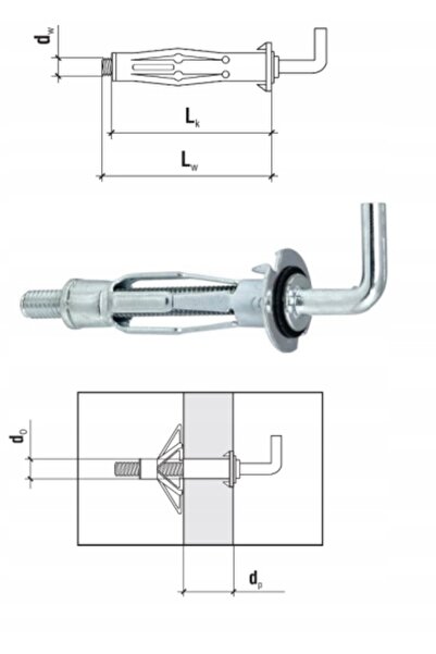 NO BRAND Dopuri pentru gips-carton Screw-Met 5 x 52 mm - pachet de 50