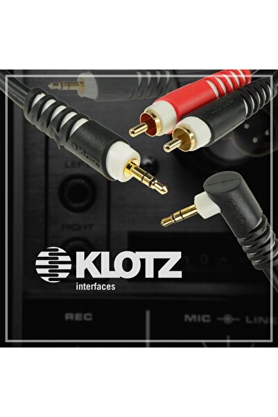 NO BRAND Cablu KLOTZ mufă MINI JACK 3,5 / 2x RCA Cinch 1,5m