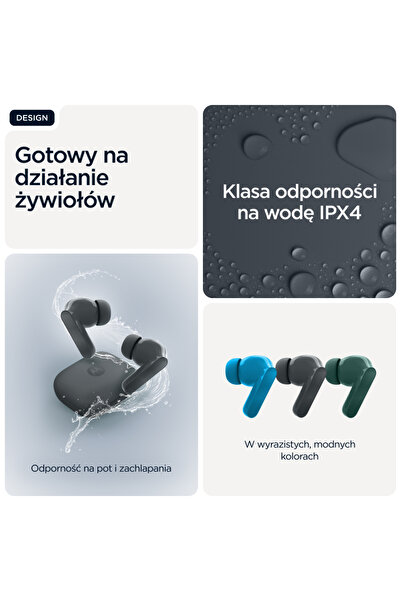 Motorola Căști in-ear Moto Buds Bass ANC Gri închis