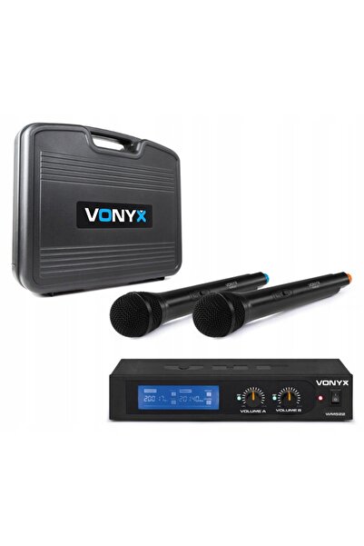 NO BRAND Kit 2x Microfon stație VHF / carcasă PREZENTĂRI / prezentări KARAOKE