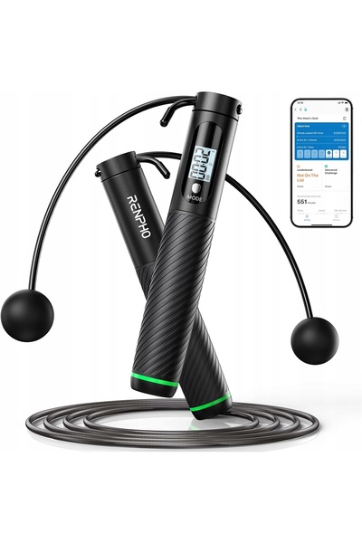 NO BRAND Coardă de sărit inteligentă RENPHO cu contor Bluetooth și ecran LCD