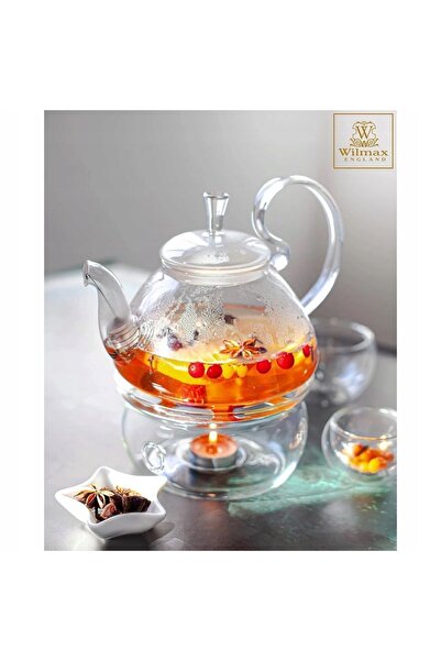 NO BRAND Ceainic de sticlă termorezistent cu infuzor, pentru ceai și cafea, W...
