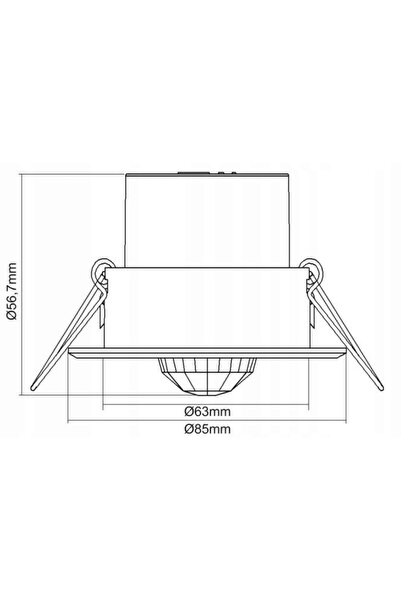 Orno Senzor de mișcare PIR încorporat LED Reglare completă Argintiu 360 °