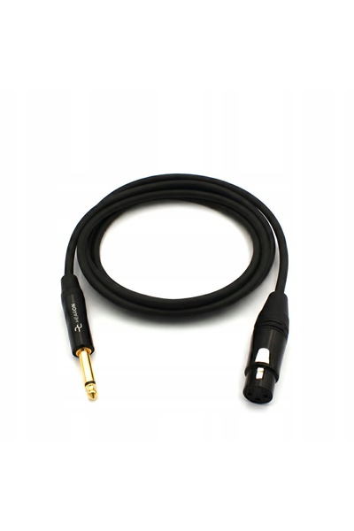NO BRAND Cablu microfon HEARON PRO XLR mamă la Jack 6.3mm TS Mono 1m Cupru OFC