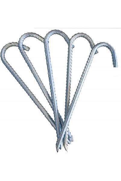 NO BRAND 8 x Țăruși de camping din oțel, cel mai gros (12mm), 30cm, pentru co...
