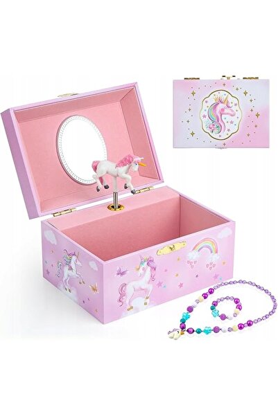 NO BRAND Cutie muzicală pentru bijuterii Unicorn Stea Cadou Cutie muzicală